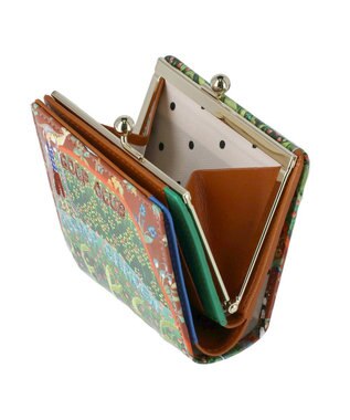 tsumori chisato CARRY ガーデンゴルフクラブ がま口 ミニ財布 2つ折り財布 ブラウン