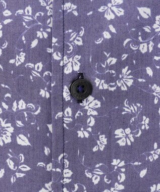 JOSEPH ABBOUD 【洗える】フラワーモチーフストレッチ シャツ ネイビー系5