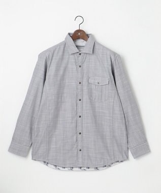 JOSEPH ABBOUD 【キングサイズ・人気！1枚で2通りの着こなし】定番 リバーシブルシャツ ライトグレー系