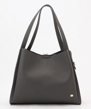 LA BAGAGERIE ソフトシュリンク2WAYハンドバッグ large ダークグレー