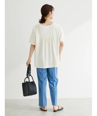 Green Parks らくスレストレートパンツ Blue