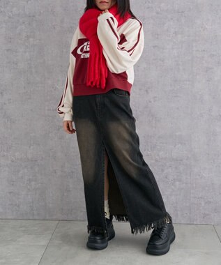 WEGO 【ユニセックス着用ITEM】ワイドフリンジストール レッド