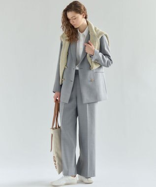 23区 【一部先行予約/VERY掲載】CANCLINI シャーティング ベーシックシャツ ホワイト系