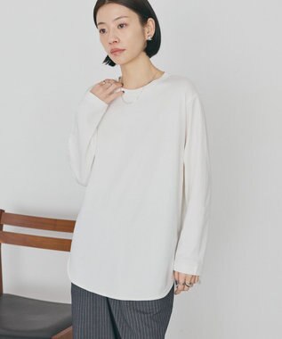 AMERICAN HOLIC ラウンドクルーネックプルオーバー Off White