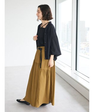 CRAFT STANDARD BOUTIQUE レーヨンワイドシャツ Black