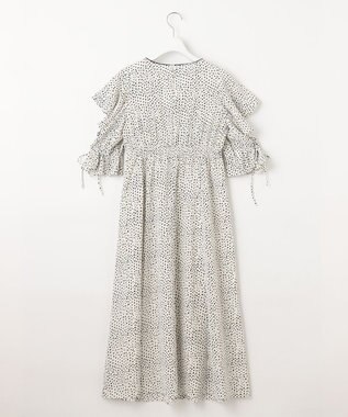 Feroux 【洗える】ショルダーオープンドット ワンピース ホワイト系5
