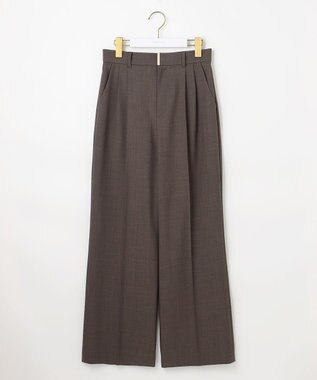 ANY SIS S ウーステッドエステル ワイドパンツ モカグレー