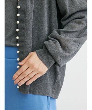 Green Parks ・ＥＬＥＮＣＡＲＥ　ＤＵＥパールツキシアーカーディガン Gray