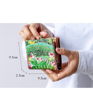 tsumori chisato CARRY ガーデンゴルフクラブ がま口 ミニ財布 2つ折り財布 ブラウン