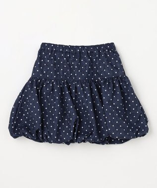 ANY KIDS 【洗濯機可能】バルーン ドットスカート ネイビー