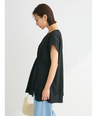 Green Parks 変形ストライプジャガードチュニック Black