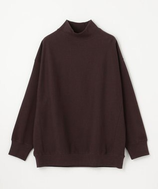 ANY 【洗濯機可】ミニ裏毛モックネックプルオーバー ブラウン
