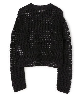 BEIGE， UVITE / コットンメッシュクロップドニット Black