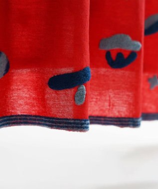 nitorito 【UNISEX】Sanpo オリジナル柄 ストール red