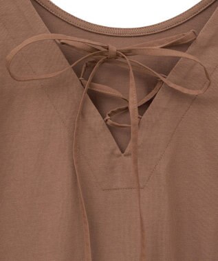 Green Parks ・ＥＬＥＮＣＡＲＥ　ＤＵＥ　２ｗａｙボリュームチュニック Brown