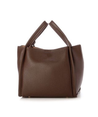 UNBILLION カシュカシュ cachecache / ミニショルダー付きソフトレザー調ミニトートバッグ チョコ