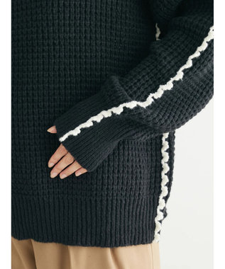 Green Parks ・Ｐｅｔｉｔ　Ｆｌｅｕｒ　ハイショクパイピングニット Black