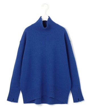 ICB 【洗える】ソフトカシミヤミックス ハイネックニット ロイヤルブルー系
