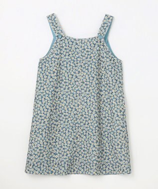 組曲 KIDS 【150-160㎝】モノトーンフラワーコーデュロイ ワンピース ブルー系5
