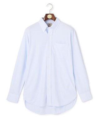 J.PRESS MEN 【接触冷感 / 吸水速乾 / UVカット / 高通気性】【SMART TECH】 ロンドンストライプ ジャージーシャツ サックスブルー系1