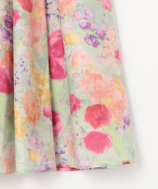 組曲 ピオニーシフォンプリント フレアスカート ピンク系5