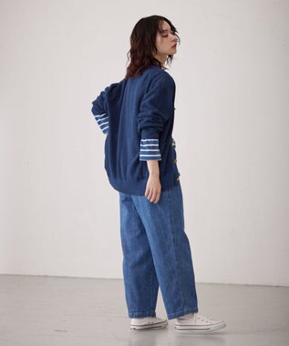 J.PRESS YORK STREET 【UNISEX】デニムルックカーディガン サックスブルー系
