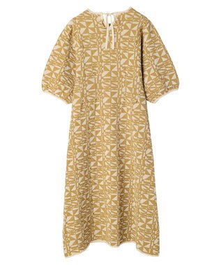 Green Parks ａ．ニットジャガード柄ワンピース Yellow