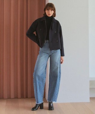 NAVE 【Nave】ダブルメルトン ショートPコート ネイビー系