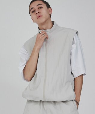 WEGO ナイロンベスト ライトグレー