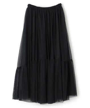 uncrave 【洗濯機洗い可】カクテルチュール スカート（uncrave STANDARD） ブラック