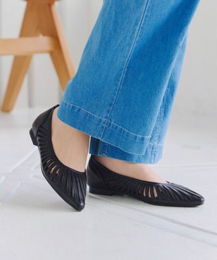 Tiaclasse 【小倉優子さん着用・フラット&ヒール2TYPE】ケージデザインシアーパンプス