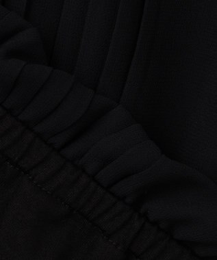 自由区 【洗える/ベーシックカラー】ロイヤルシフォン プルオーバー カットソー ブラック系