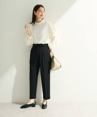 Green Parks Ｏ．きれいシルエットテーパードパンツ Black