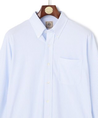 J.PRESS MEN 【接触冷感 / 吸水速乾 / UVカット / 高通気性】【SMART TECH】 ロンドンストライプ ジャージーシャツ サックスブルー系1