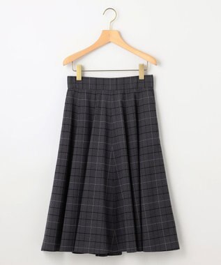 組曲 【WEB限定カラーあり】ウールライクストレッチ フレアスカート グレー系3