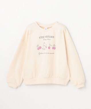 ANY KIDS 【WEB限定】7days 裏毛トレーナー エクリュ×ネコ