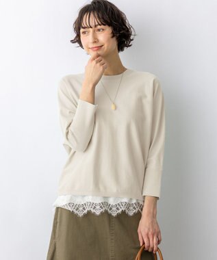 23区 L 【先行予約】ネオコンフォートストレッチ ドルマン ニット アイボリー系