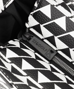 23区GOLF 【UNISEX】フラッグ総柄カートバッグ ブラック系5