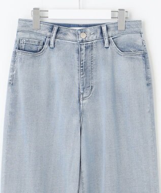 自由区 L 【19号サイズまで展開】ウスカルデニムダーツカーブ パンツ ライトインディゴ