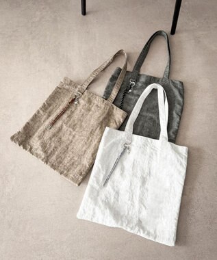 WEGO チャーム付きA4トートバッグ ブラウンその他