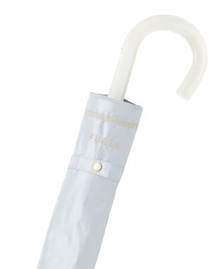 MOONBAT 【 遮光率100％/遮熱/UV】FURLA(フルラ) 晴雨兼用日傘 ジッパー刺繍 折りたたみ傘 楽折 ペールスカイ