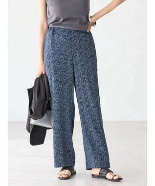 AMERICAN HOLIC イージーケア＋接触冷感プリントリラックスパンツ Navy