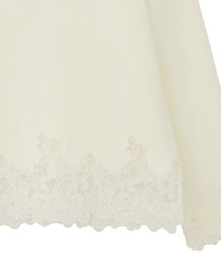 YECCA VECCA レースヘムニット Off White