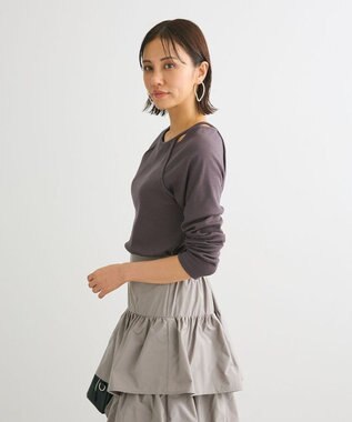 Green Parks ・ＳＵＧＡＲ　ＳＰＯＯＮ　レイヤードライクリブロンＴＥＥ Charcoal Gray