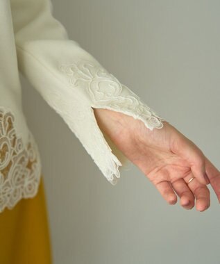 YECCA VECCA レースヘムニット Off White