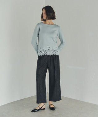 YECCA VECCA レースヘムニット Mint