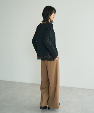 YECCA VECCA レースヘムニット Black
