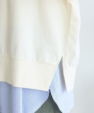 Green Parks アソートカレッジロゴ裏毛プルオーバー Ecru