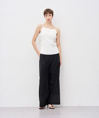 uncrave リブニット カップ付きキャミソール オフ