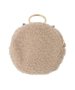 Maison de FLEUR リボンベアチャームポーチ Beige